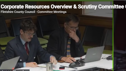 Screenshot of our Councillors at scrutiny meeting