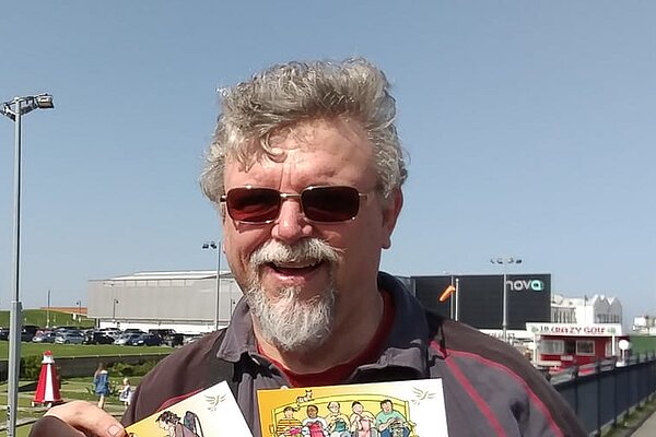Keith with calling cards